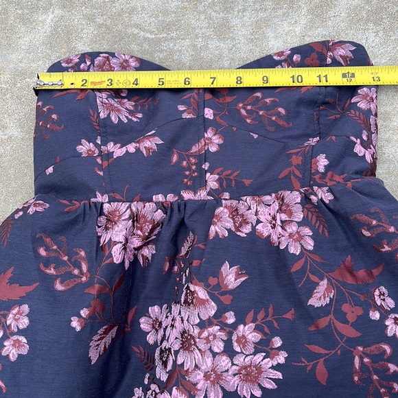 Free People Matilda Floral Mini Dress in Navy Combo - Picture 4 of 8